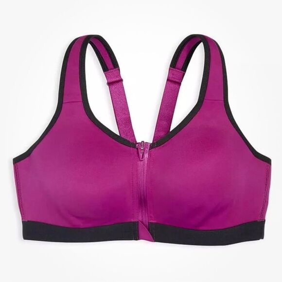 Victoria’s Secret knockout Maximum Support Front Close Sports Bra magenta black - Picture 1 of 6